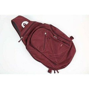 Rei Womens Travel Backpack Sling Bag Red Purple Adjustable Single Strap Zipper L